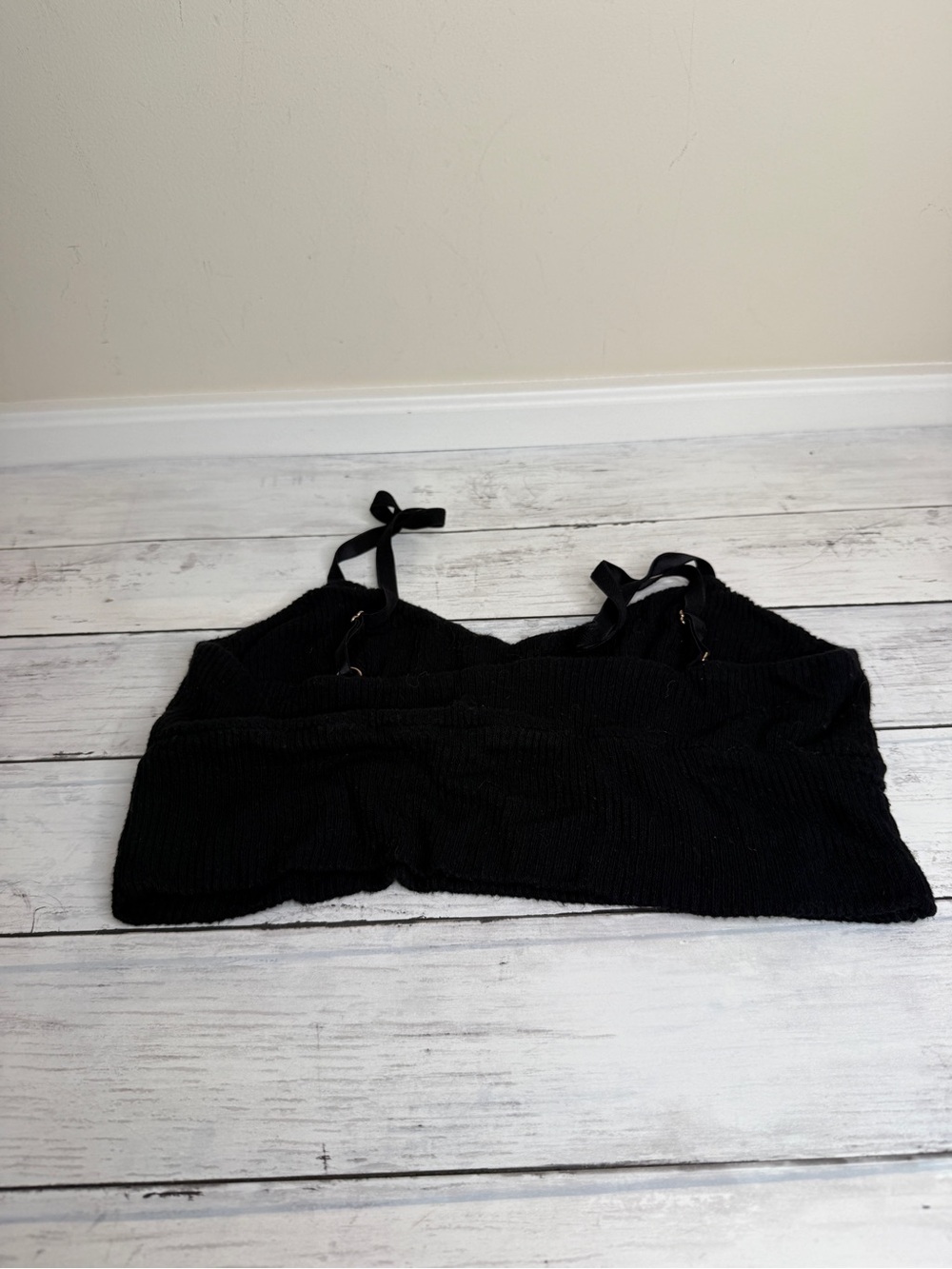 Eberjey Black Ribbed soft Bralette